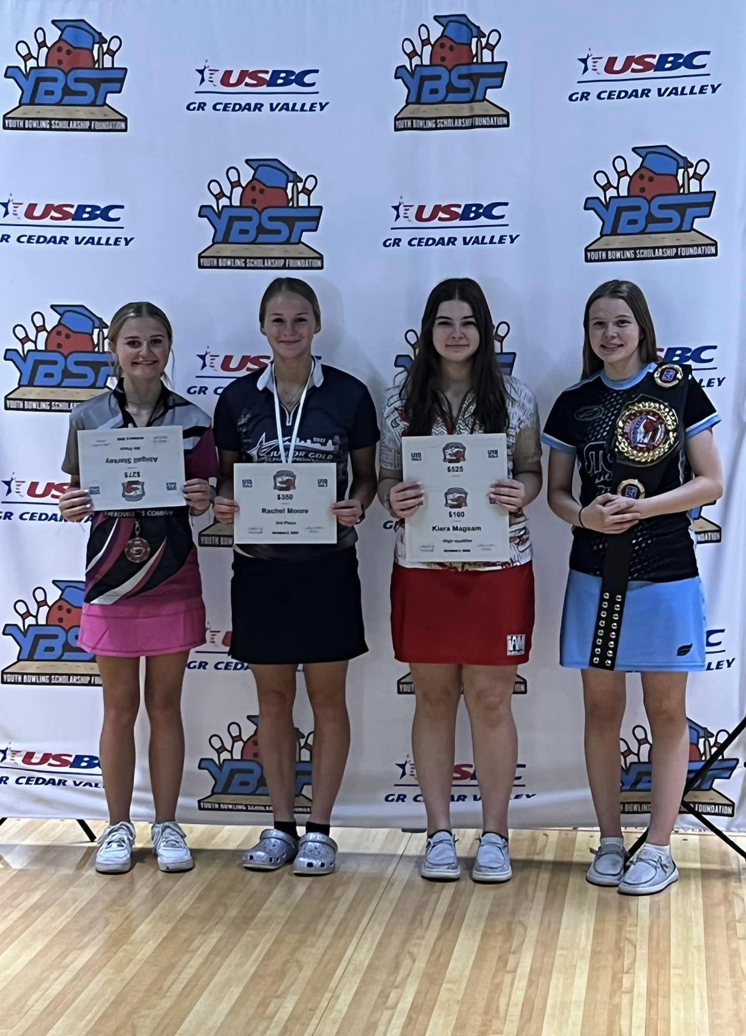 U18 Girls Finalists- 1 Brooke Salzman_2 Kiera Magsam_3 Rachel Moore_4 Abigail Starkey